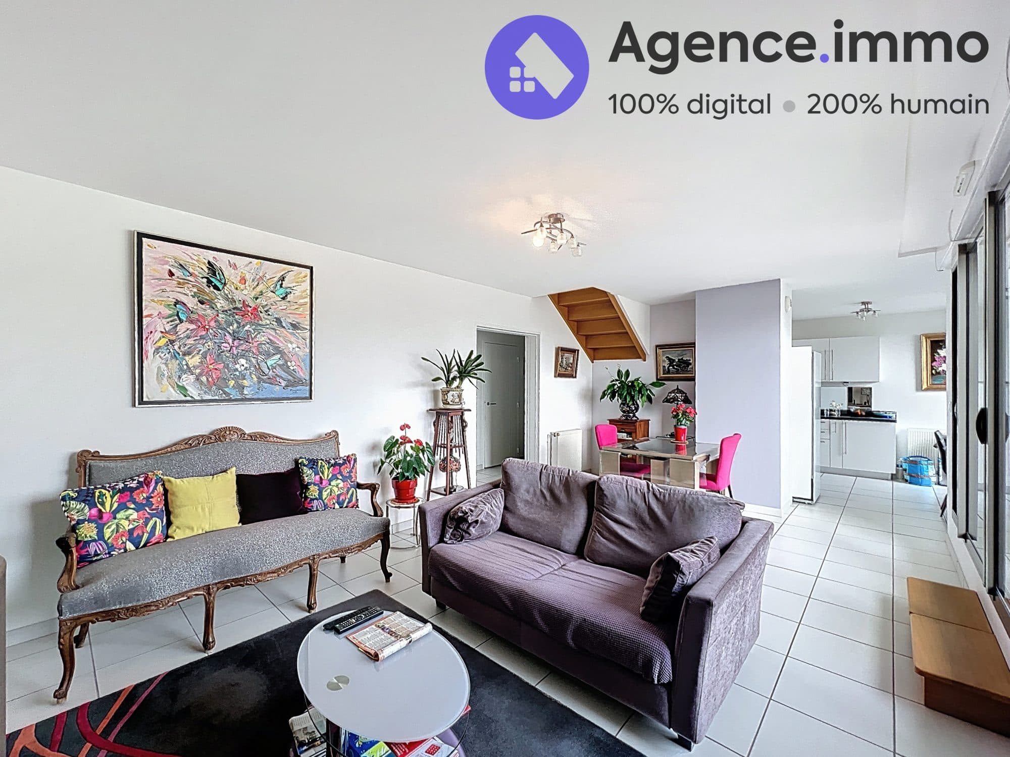 APPARTEMENT DUPLEX T4 À SAINT-CYR-SUR-LOIRE – 107 m² – 2 TERRASSES – 2 PARKINGS