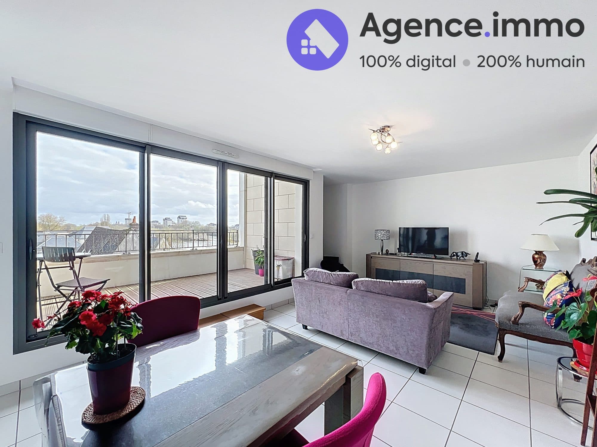 APPARTEMENT DUPLEX T4 À SAINT-CYR-SUR-LOIRE – 107 m² – 2 TERRASSES – 2 PARKINGS — photo 2