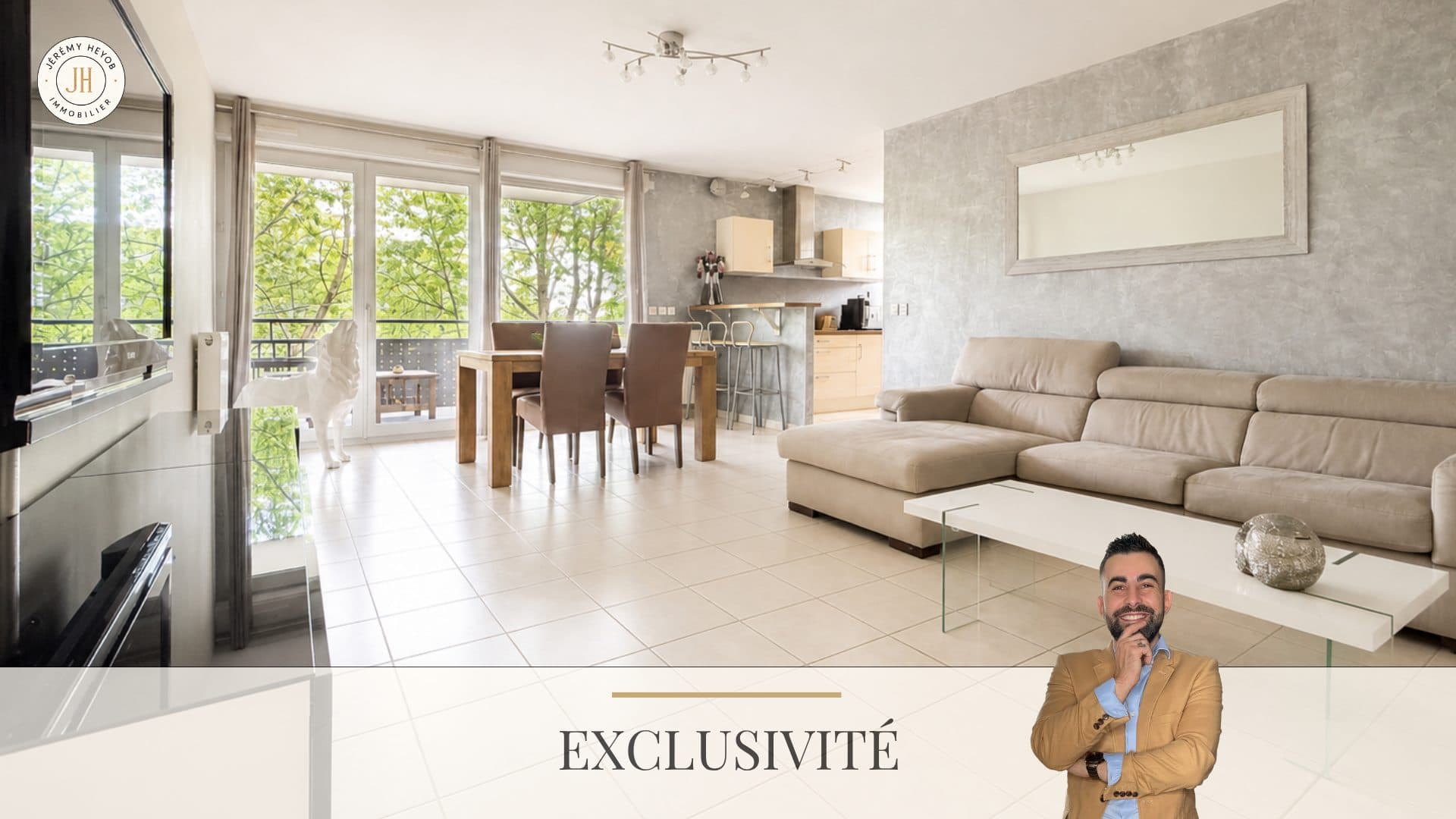 Nathan un T4 avec balcon couvert, 2 parking et cave à Hauts de Feuilly