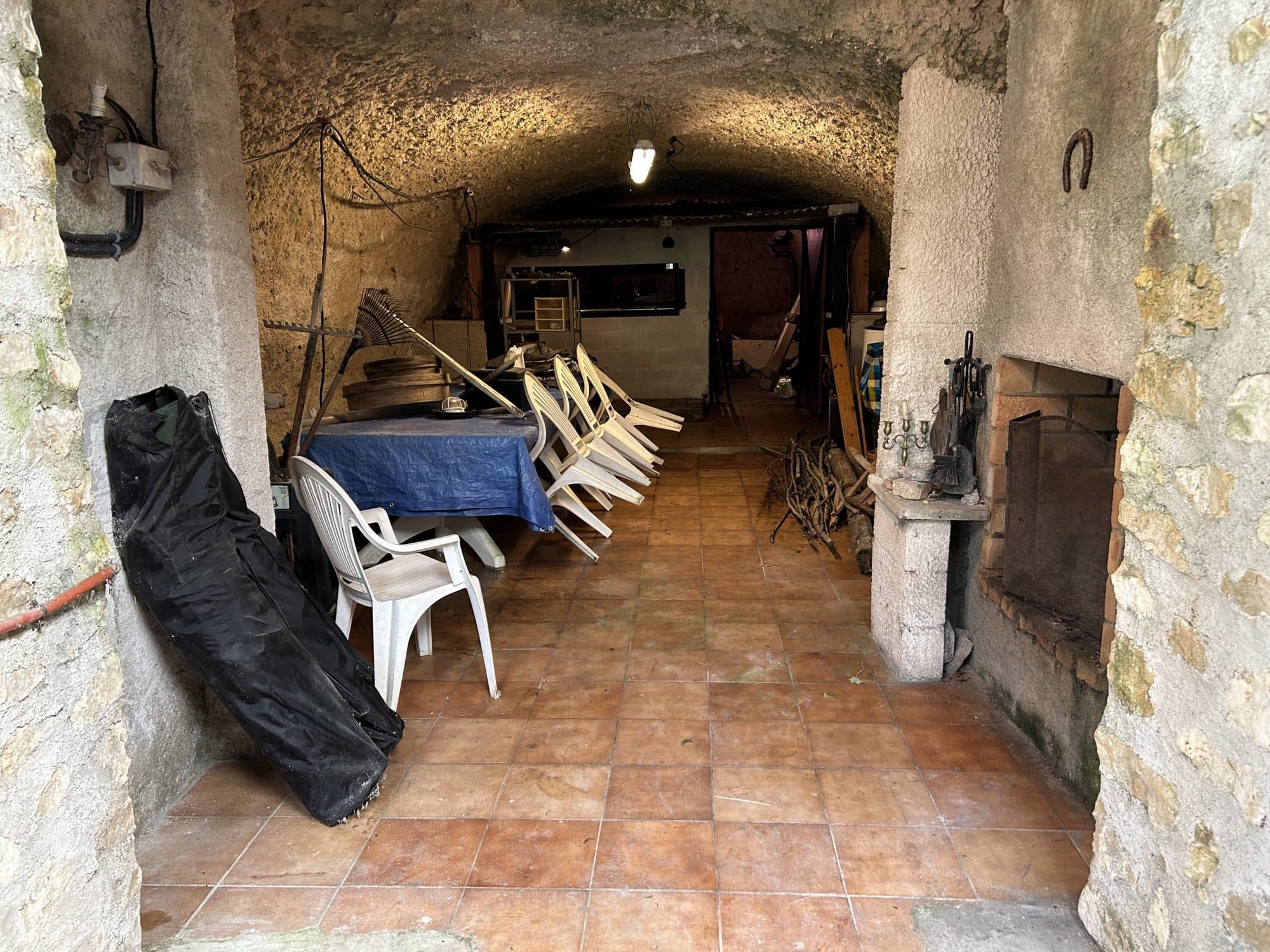 Cave ferstive avec jardin