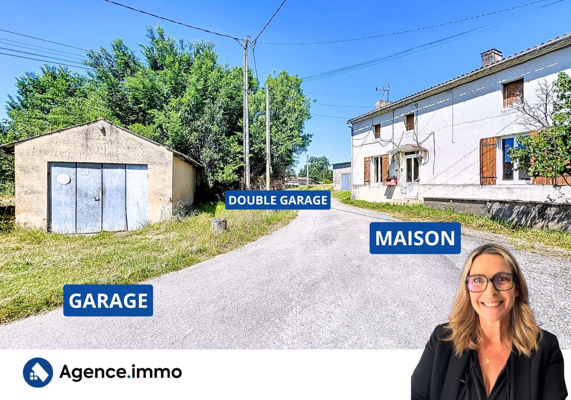 Maison ancienne avec 3 chambres - Garage et jardin