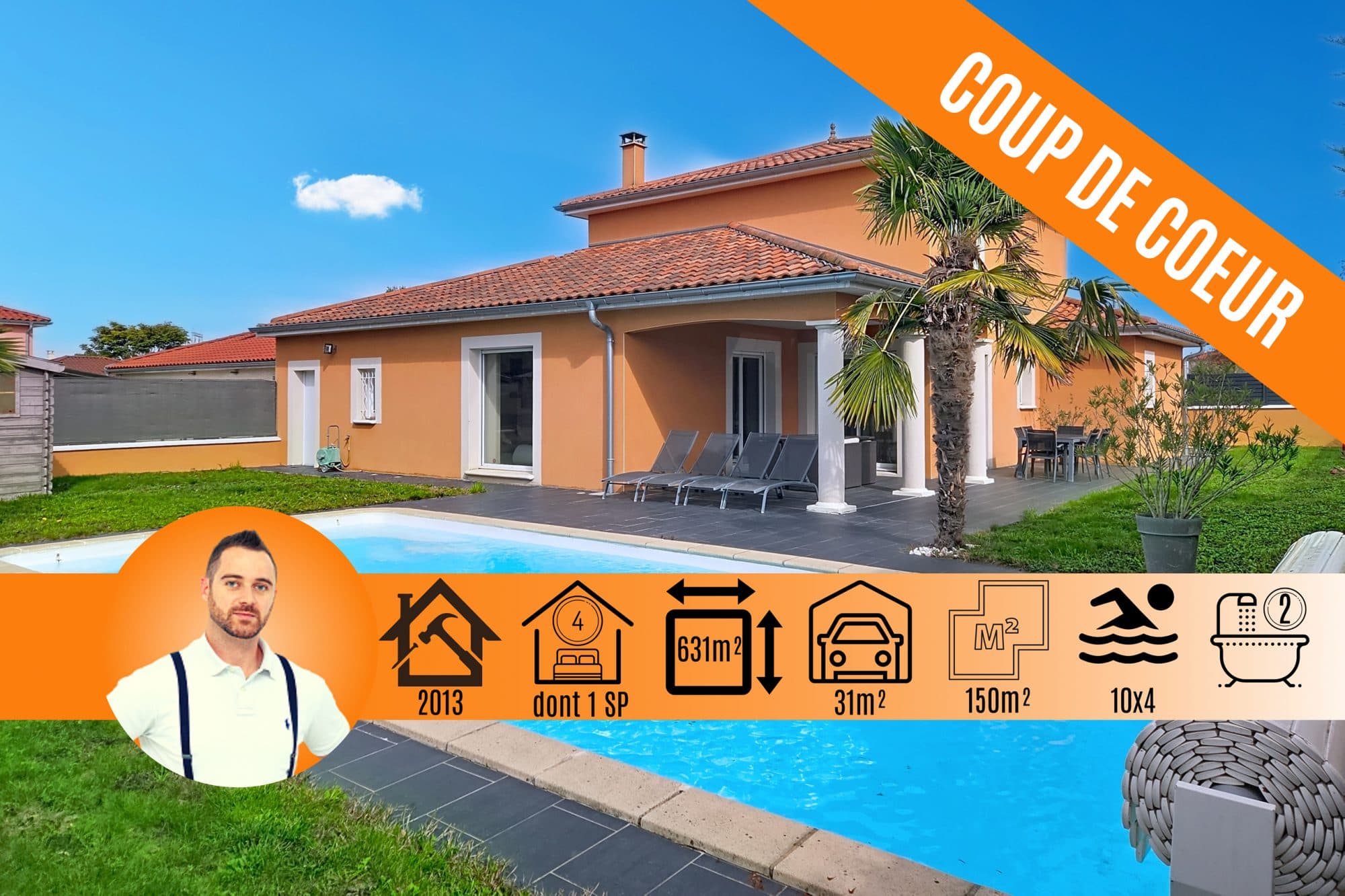 Maison de standing T5 avec piscine et garage