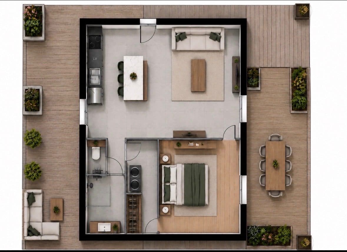 maison à construire de 51,20m2 sur 213m2 de terrain — photo 2