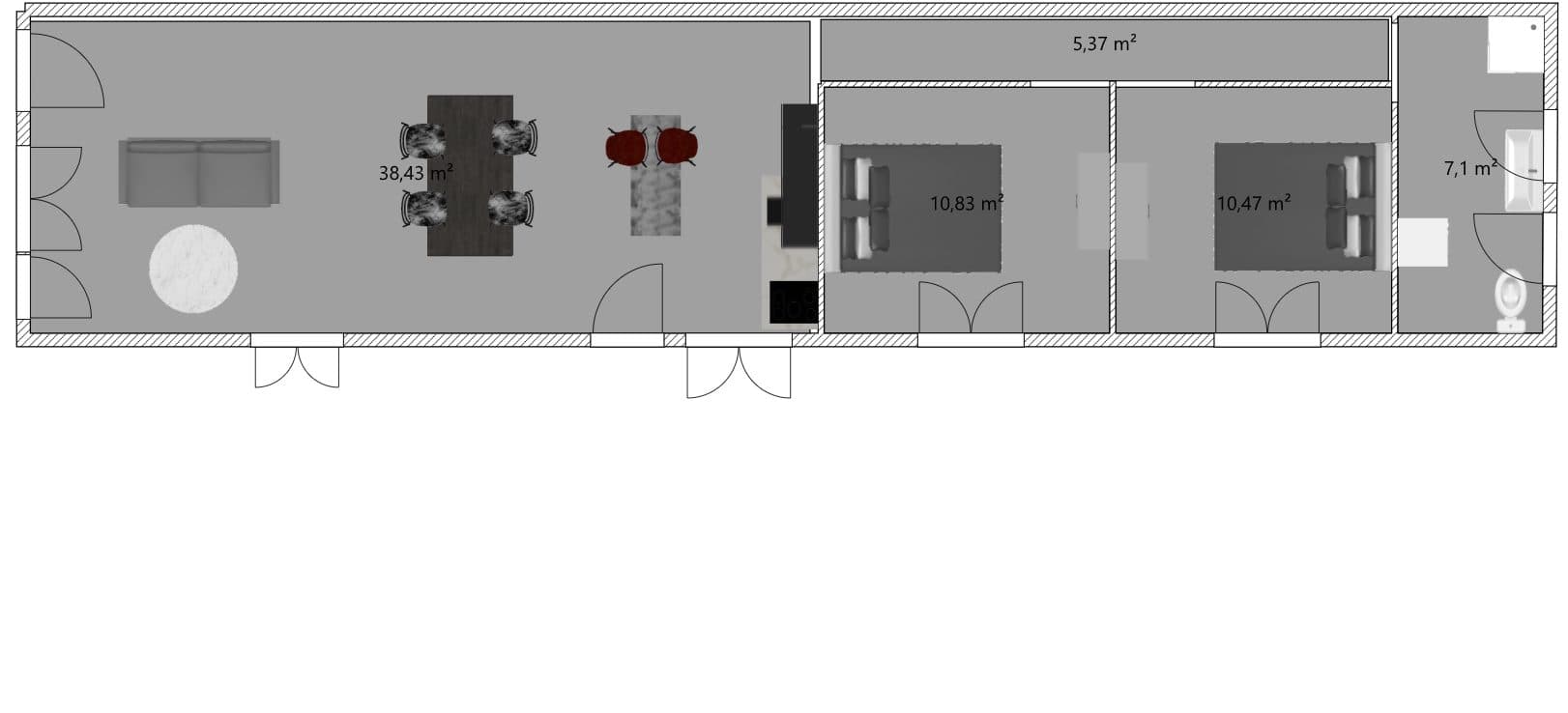 maison de plain pied entierement refaite
